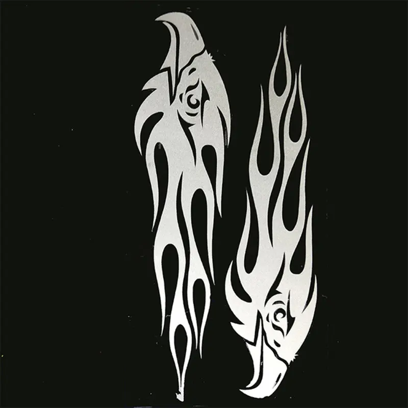 Car and Motorcycle Reflective Stickers Paired with Eagle Flame