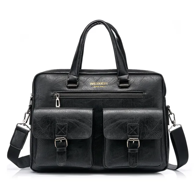 New Style Handbag Men's Horizontal One shoulder Diagonal Computer Black - Shop at LoveMi