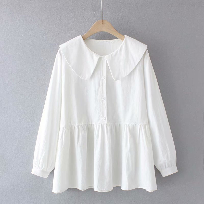 Title 2, Fashion Simple Solid Color Shirt Cotton Three-c...