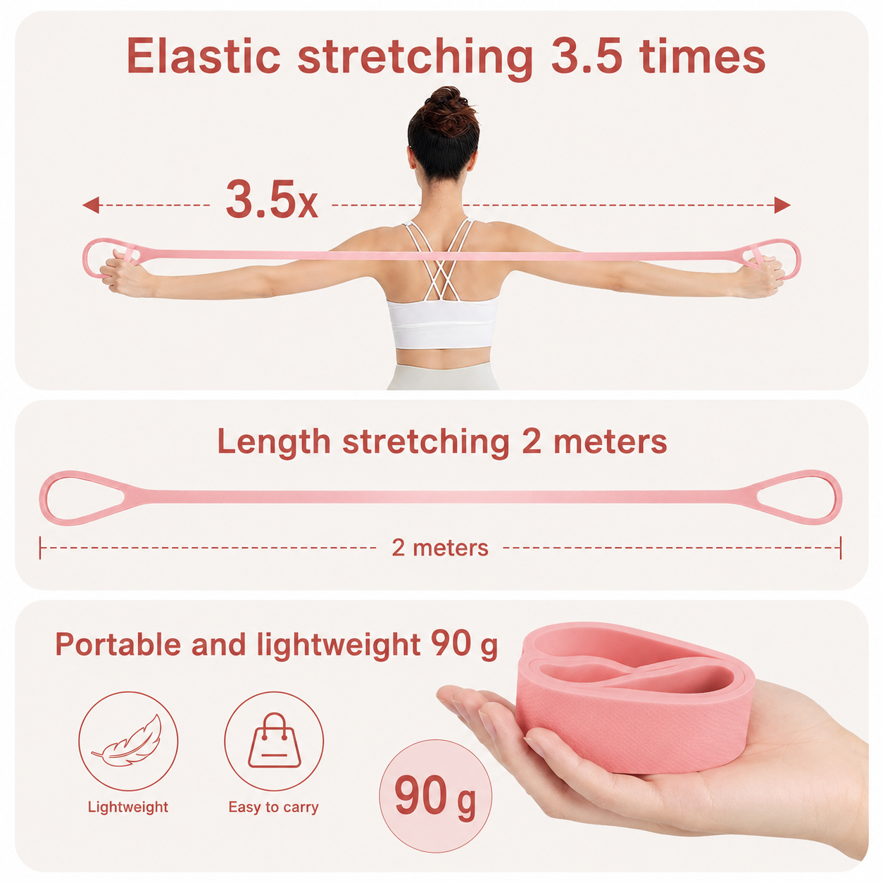 1P 8-shaped Silicone Yoga Resistance Band -  Elastic Fitness Stretching Rope, Suitable For Back, Waist, And Arm Exercises - Suitable For Home, Gym, And Outdoor Workouts Comprehensive Resistance Boxing