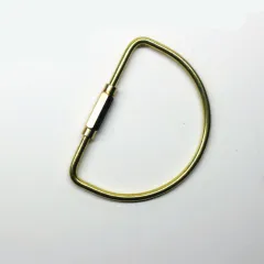 Golden Key Hanging Buckle Retro Pure Copper Car Key Ring Organiser - D Buckle - View 1