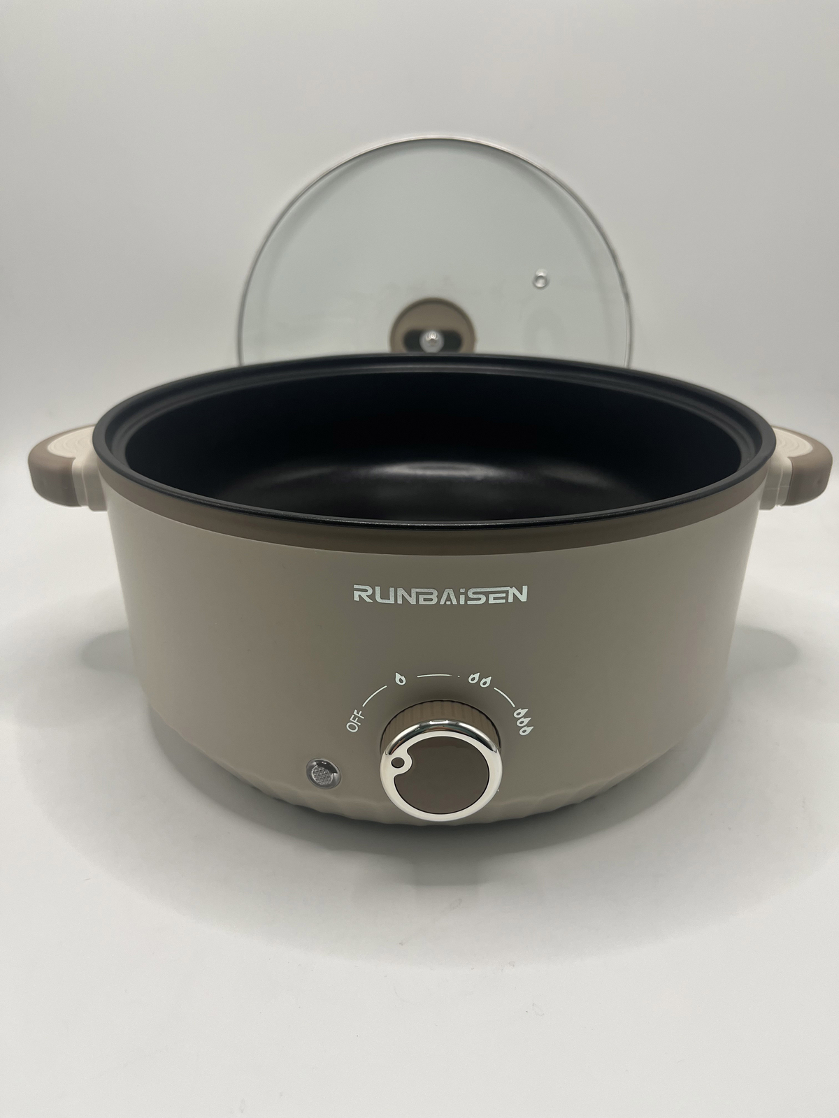 4.5L Electric Slow Cooker Glass Lid Non Stick Rice Cooking Frying Pan Stew Pot — image 5