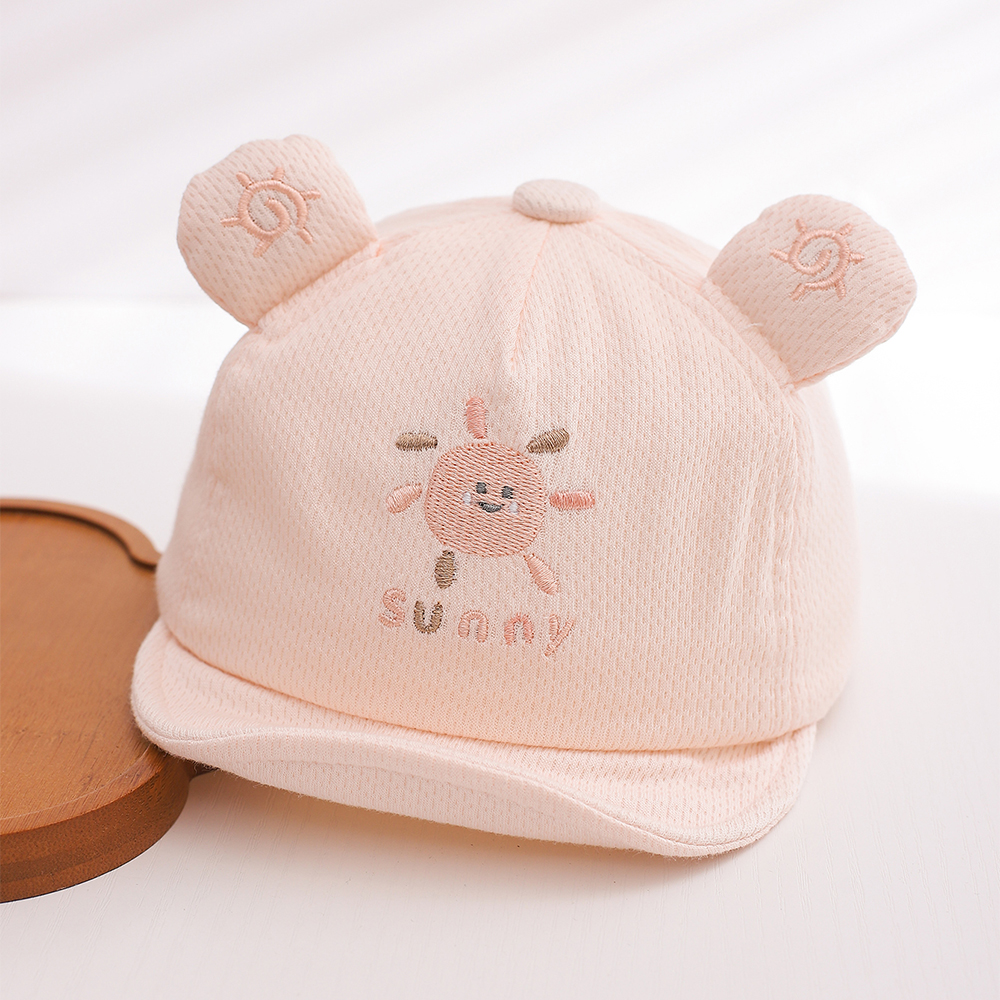 Summer Baby Mesh Breathable Sunshade Soft Brimmed Hat With Embroidered Small Sun And Three-dimensional Ears Baby Baseball Cap 7