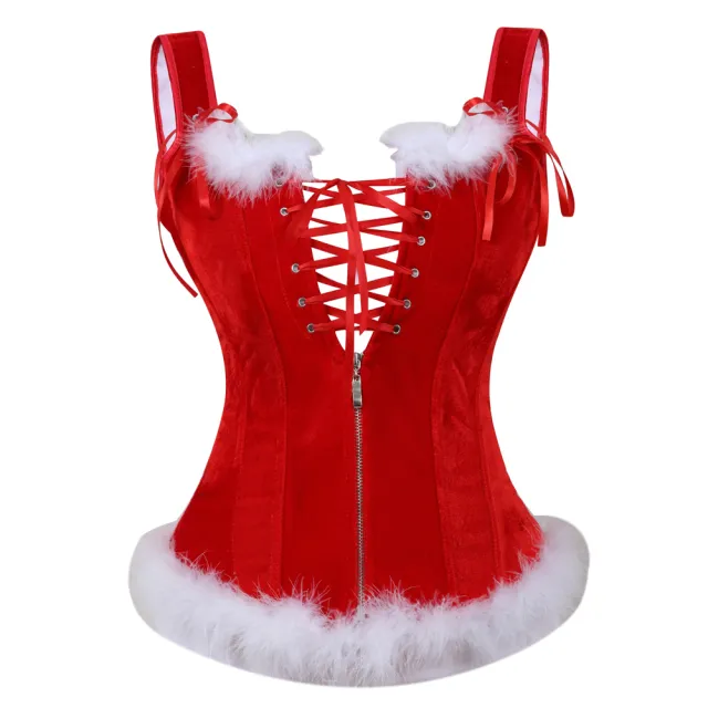Christmas Carnival Role playing Uniform Corset Jacket Red - Shop at LoveMi