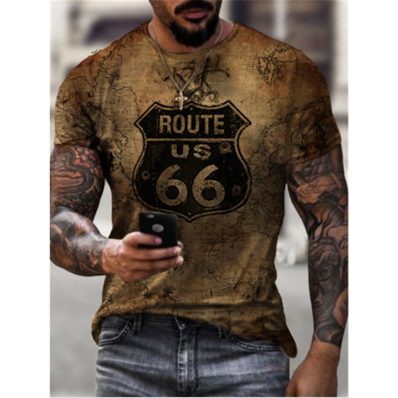 Title 3, Camiseta masculina Fashion No 66 com estampa de...