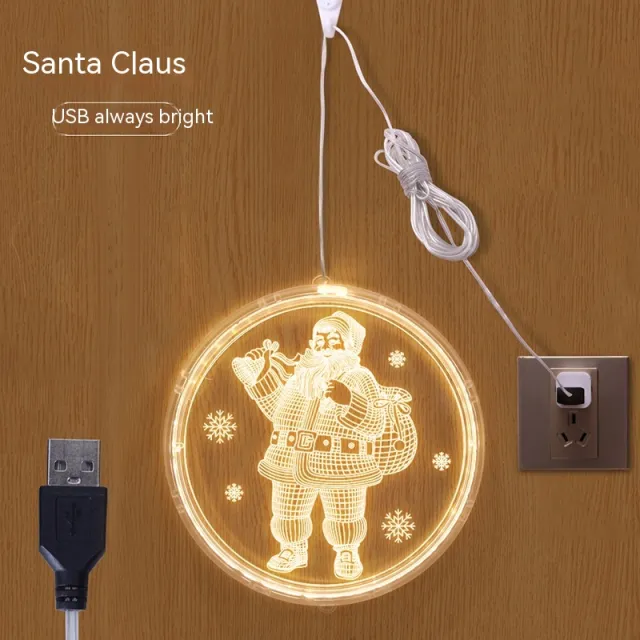 Christmas Decoration Holiday Indoor Ambience Light Santa Claus Usb - Shop at LoveMi