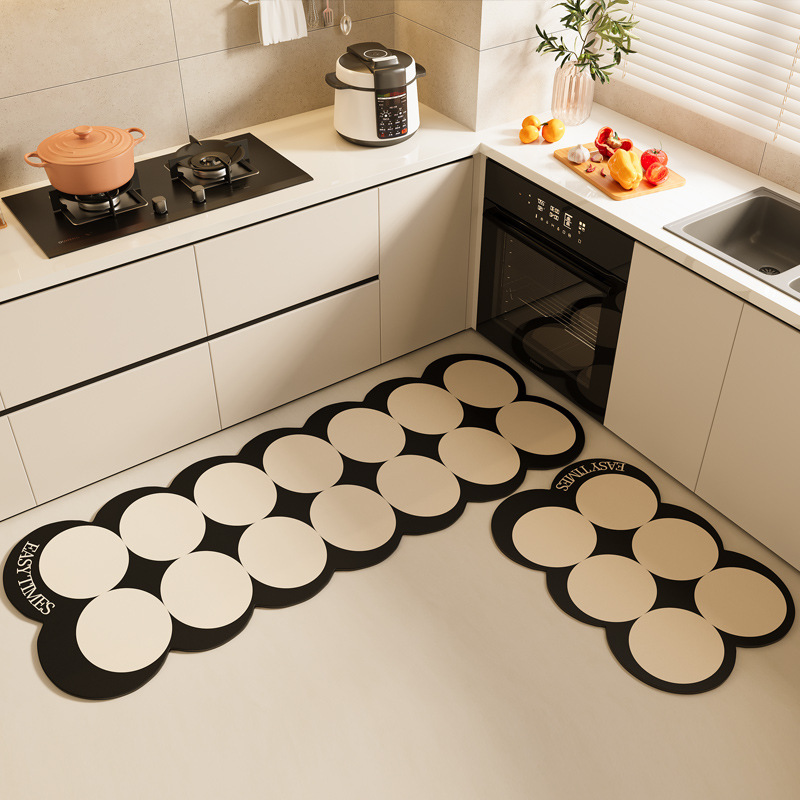 French Cream Style Kitchen Floor Mat Absorbent