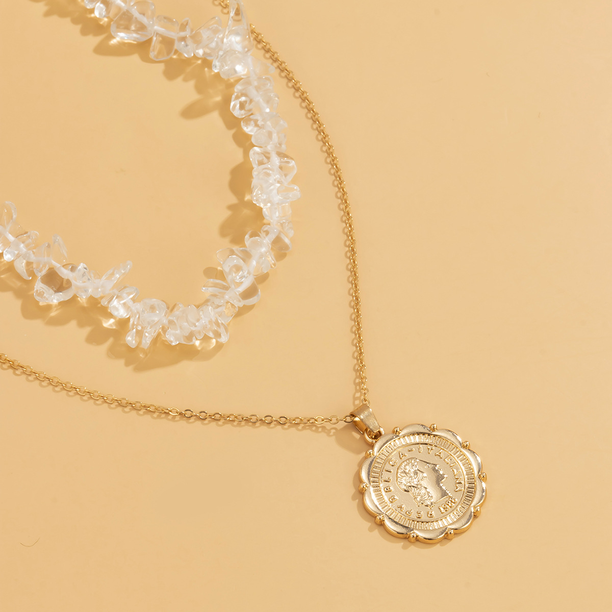 Simple And Irregular Gravel Clavicle Necklace Female Temperament Portrait Geometric Item Set