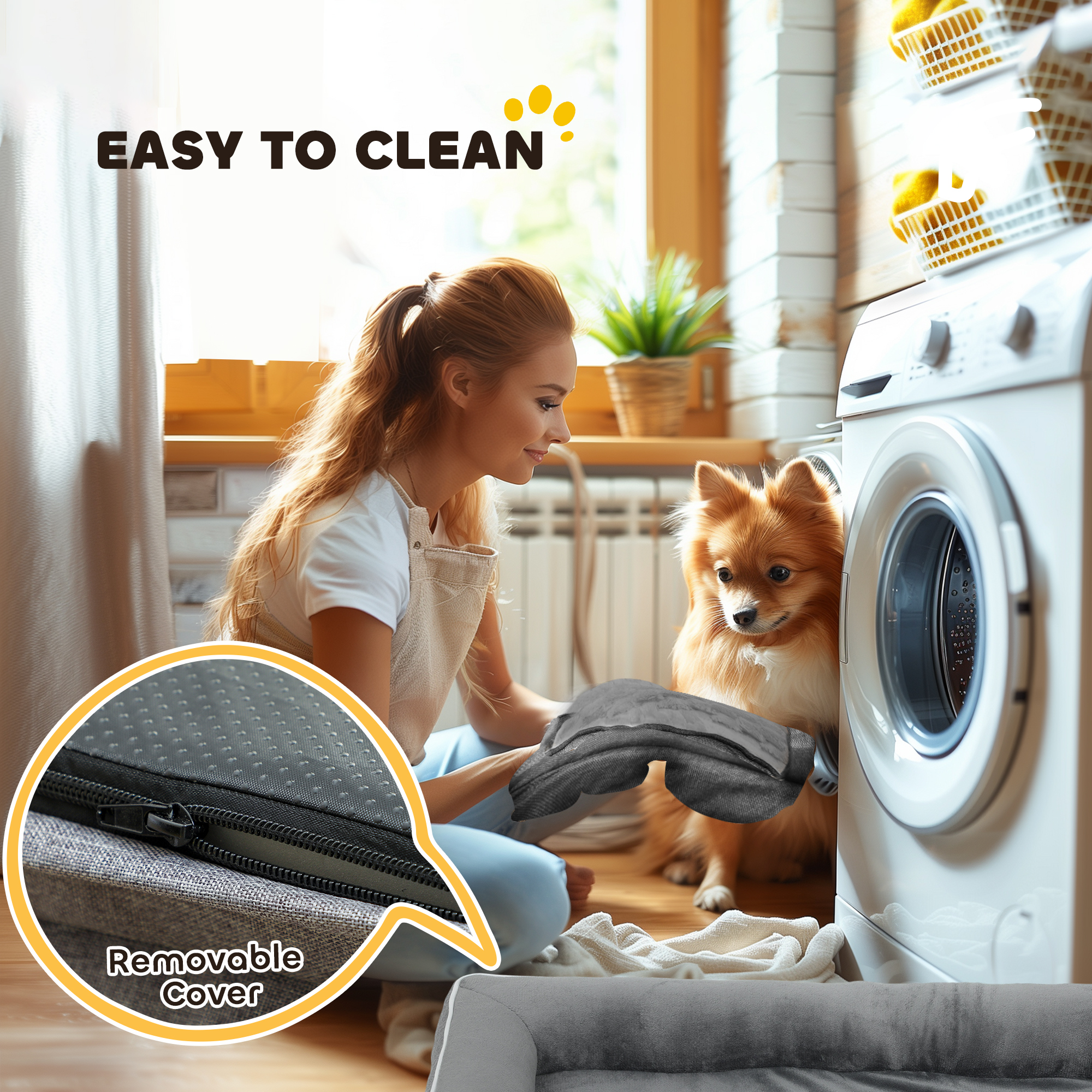 Dog Sofa Bed, Detachable Machine Wash Pet With Non Slip Bottom, Suitable — image 6
