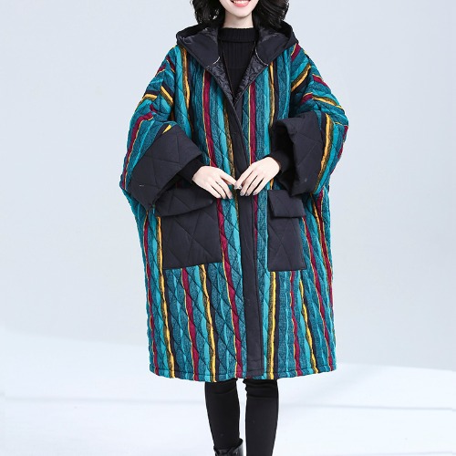 Large Size Loose Fashion Printing Mid-length Quilted Cotton