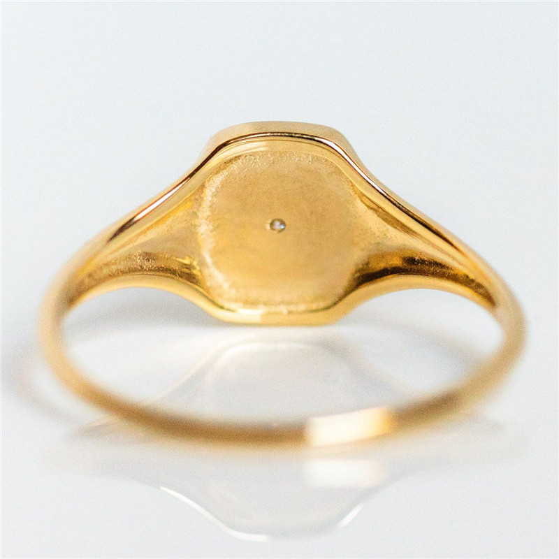 Rings European And American Hexagonal Star Seal Personality