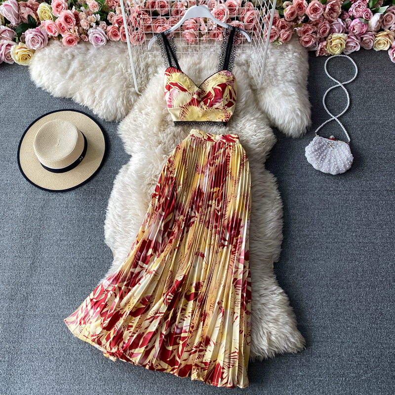 Pleated Sling Long Skirt, picture 7 of 7