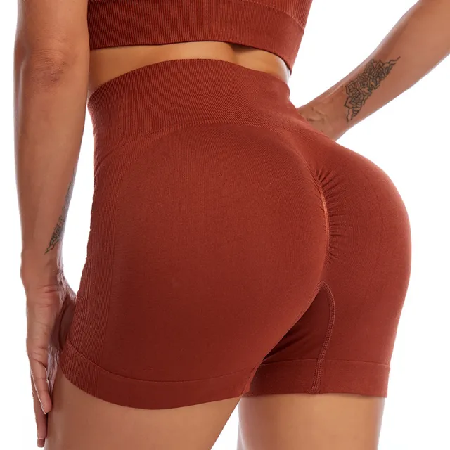 Yoga Pants Women's High waisted Peach Hips Tight fitting Abdomen Pants Fitness Running Seamless And Quick drying Orange - Shop at LoveMi
