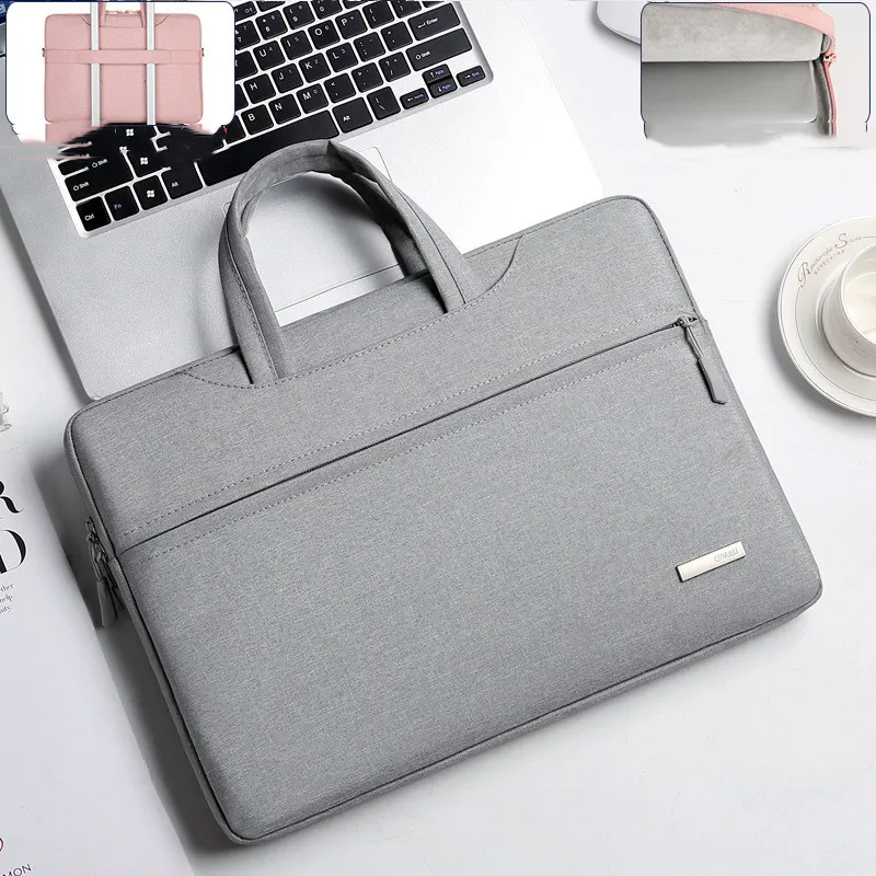 Men's And Women's Fashionable Lightweight Waterproof Briefcase - Grey