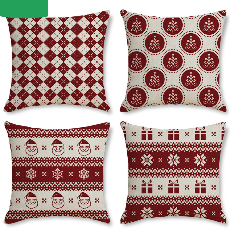 Title 1, Christmas Linen Stripe Print Pillowcase Househo...