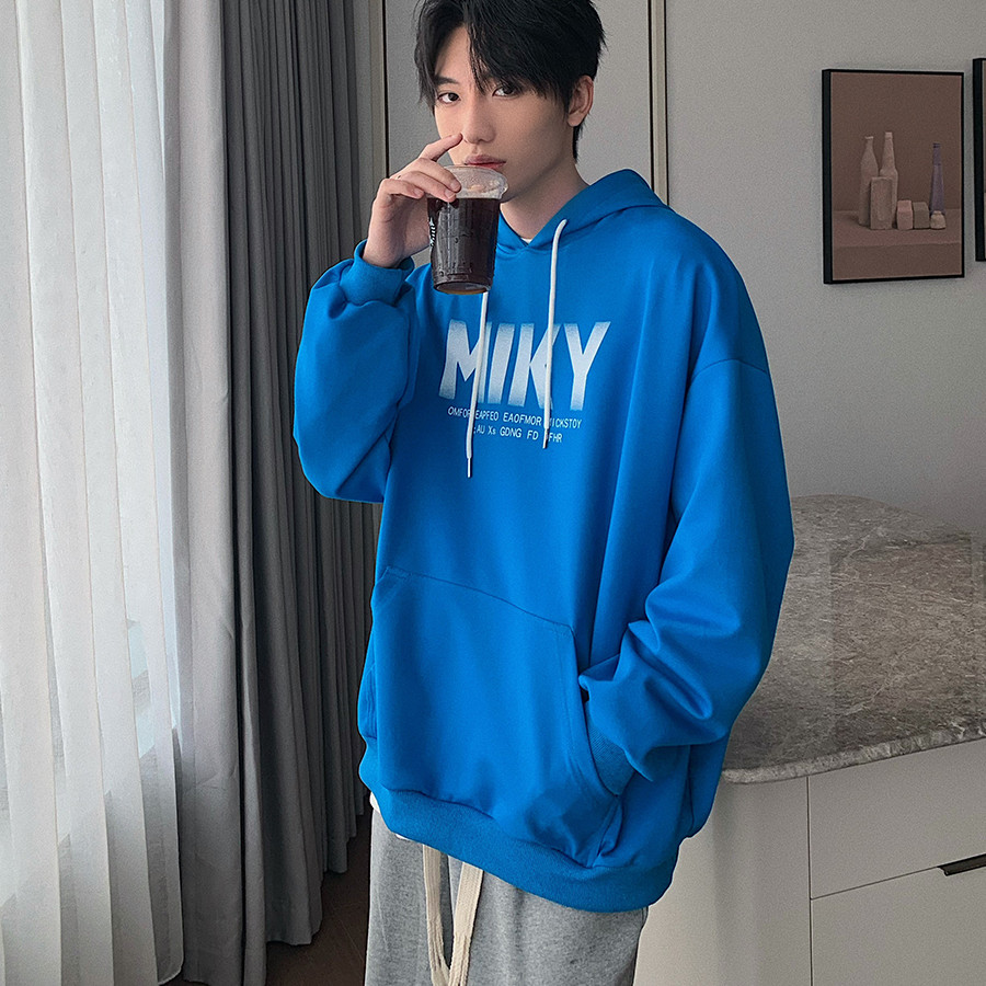 Men's Fashion Loose Versatile Printed Hooded Top