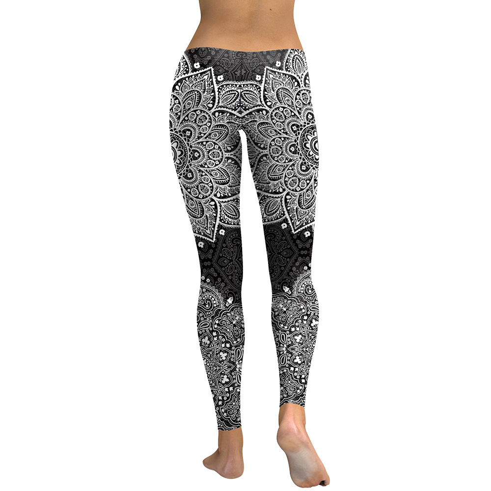 3D Digital Print Polyester Polyester Glossy Leggings