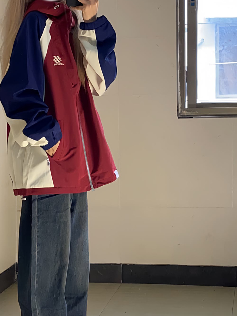 Women's American Color Matching Shell Jacket - Image 3