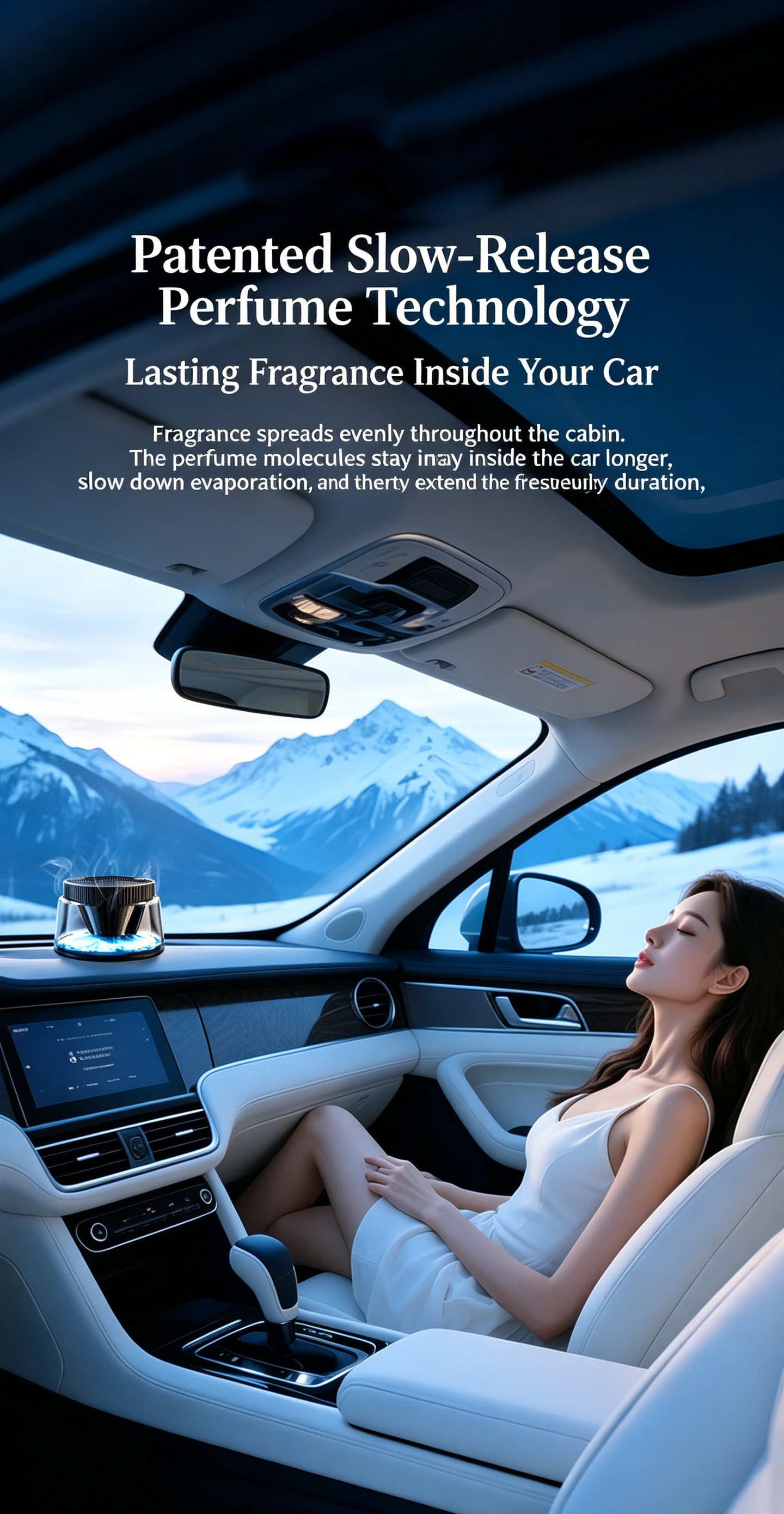 Car Mist Aroma Diffuser, Smart Solar Powered Auto Spray Car Air Freshener 10