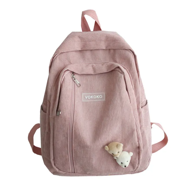 Japanese And Korean Casual Large capacity Backpack Pink - Shop at LoveMi