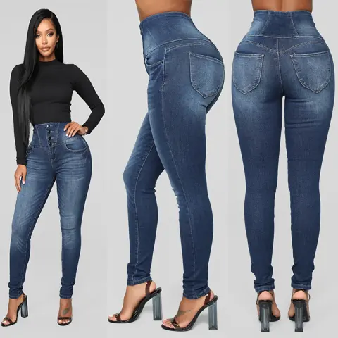 Women's High Waist Slim Jeans Women