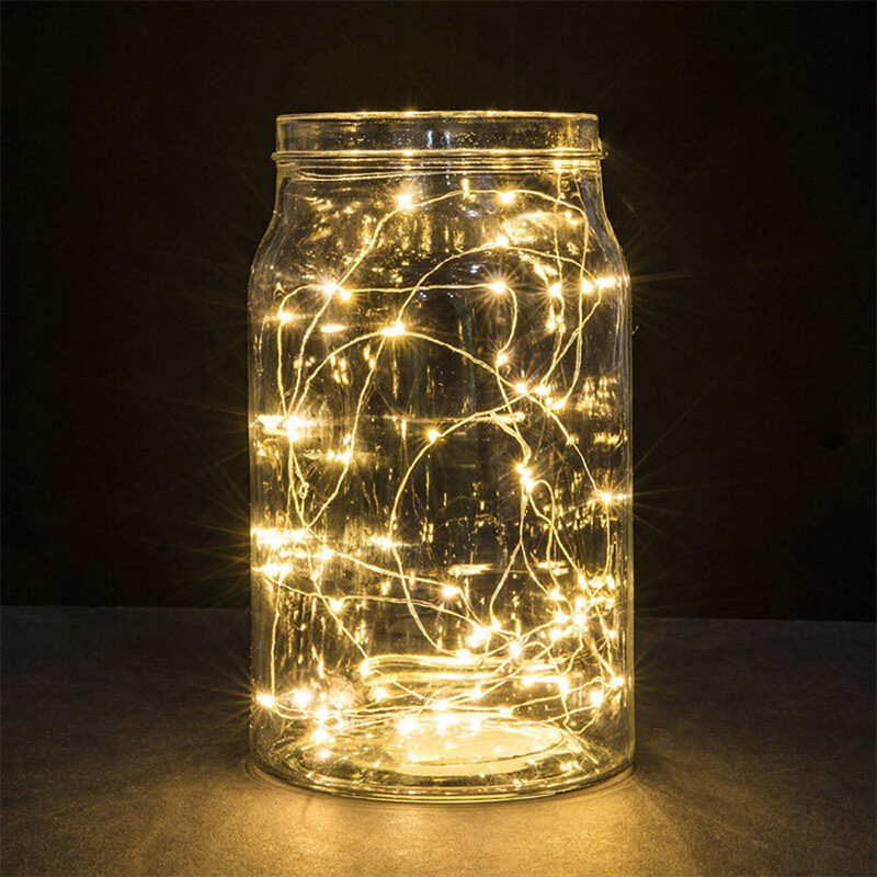6 Pack 20 LEDs Battery Operated Mini LED Copper Wire String Fairy Lights Part 2m---1PCS Warm White    With Batteries