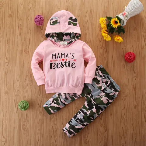 Girls Spring and Autumn Hooded Sweater Small Suit Type
