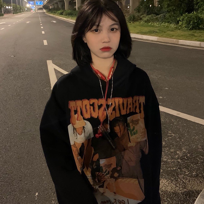 Women's Vintage Hip Hop Character Print Sweatshirt