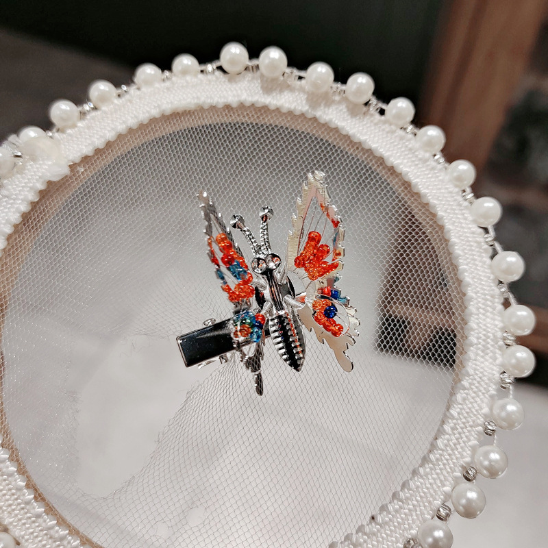 Super Fairy Net Celebrity With Liu Haihai Clip Headdress Color Beads Silver - Shop at LoveMi