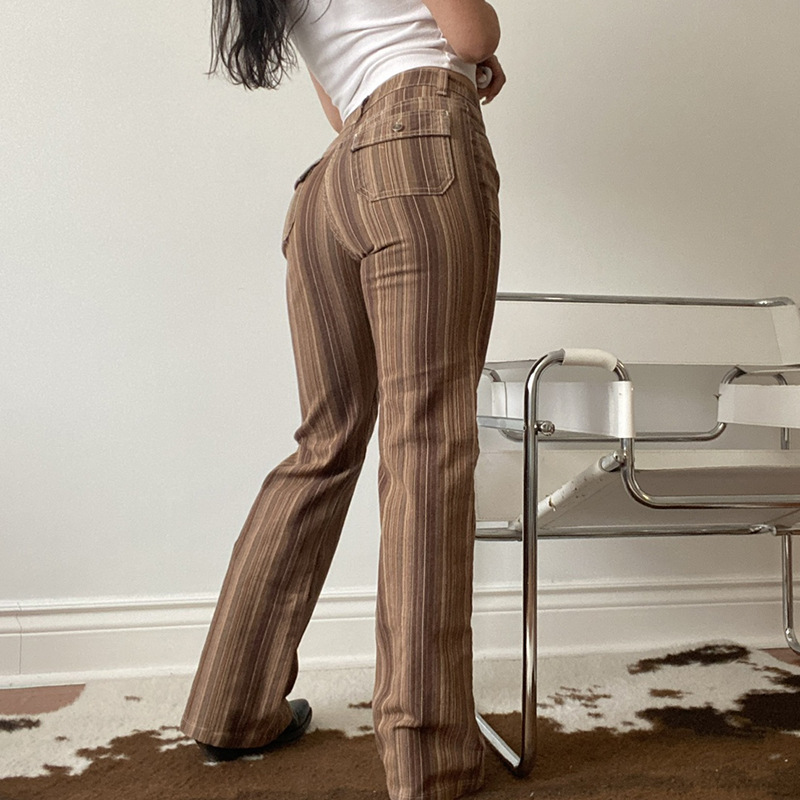 Gradient Washed Jeans Retro Hot Girl Women's Clothing