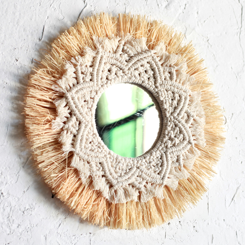 Round Woven Wall Mirror