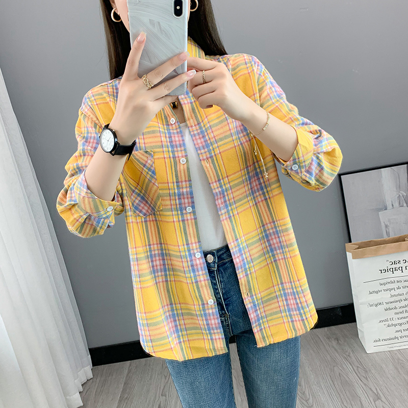 Title 10, Plaid Retro Shirt Jacket Design Sense Niche Tops