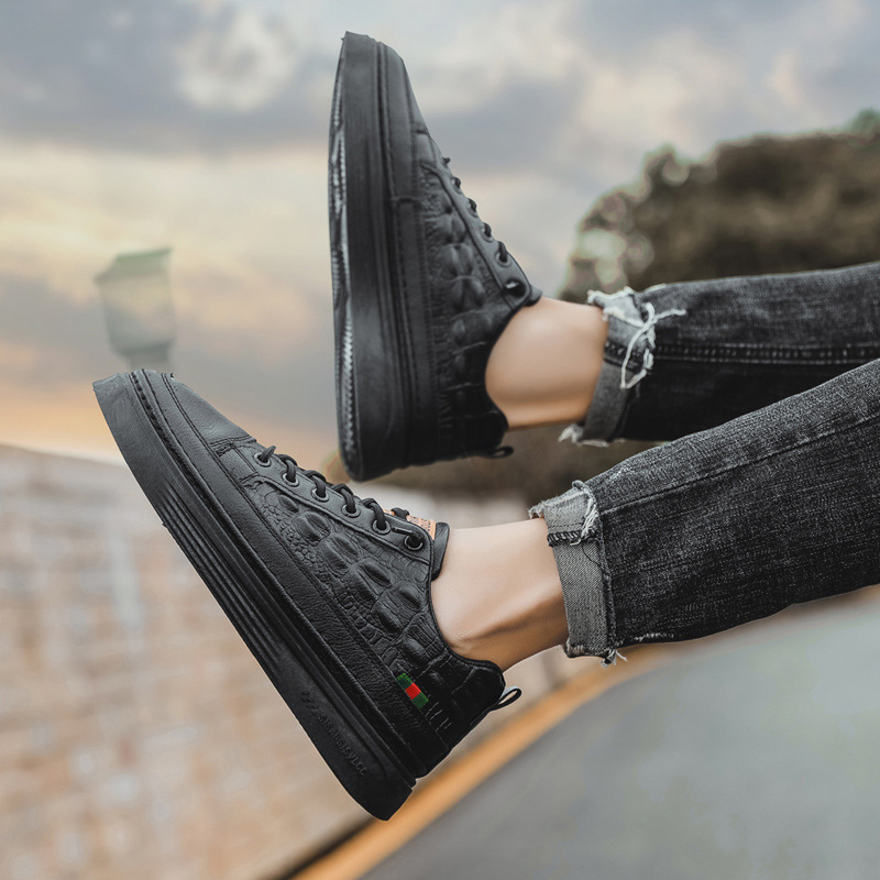 Men's Pattern Low Top Flat All Match Trendy Skate Shoes