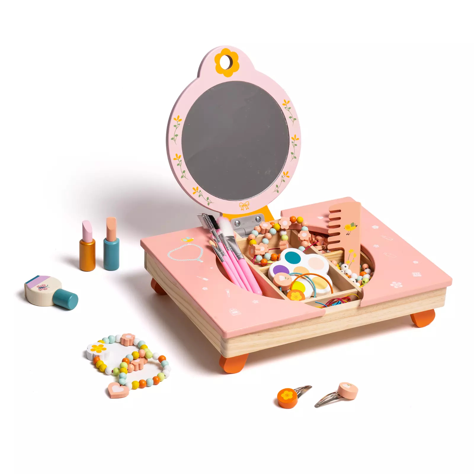 Wooden Cosmetic Makeup Preschool Set - Pretend Play. Baby Pretend Play Preschool Toys for 3+ Year Old Kids, Girls & Boys, toy Furniture, Baby products, Baby toys Brand Name: Robud Material: Wood Size: 11.6 x 9.25 x 10.6 inch.