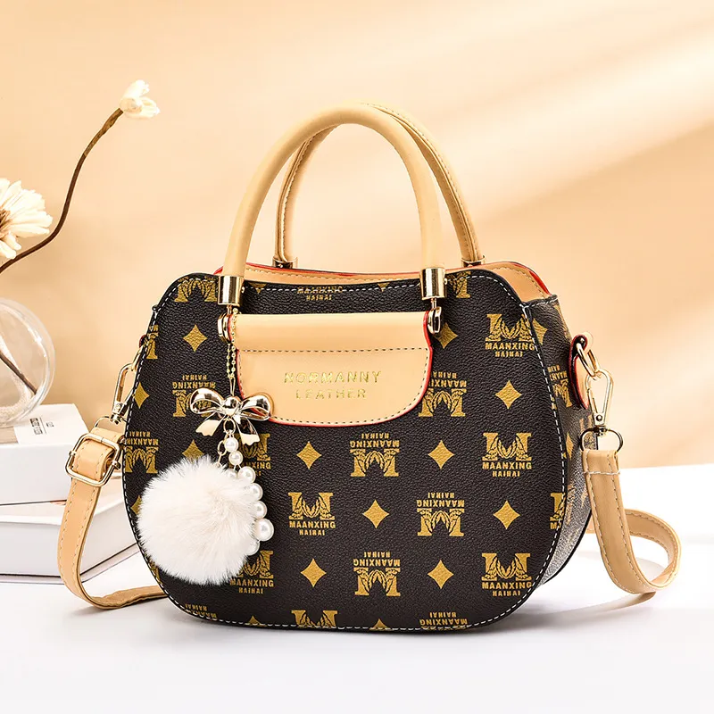 Women's Spring Contrast Color Handbags One Shoulder Rhombus - Yellow