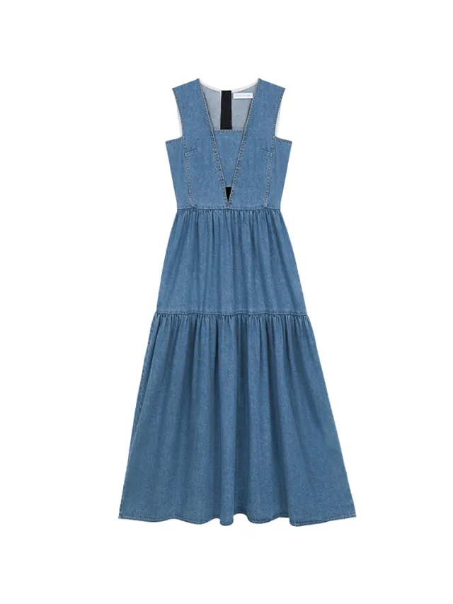 Denim Strap Dress For Women Denim Blue - Shop at LoveMi