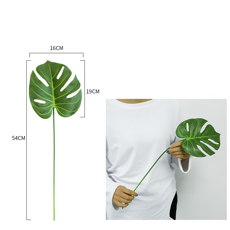 Home soft decoration simulation plant monstera leaf
