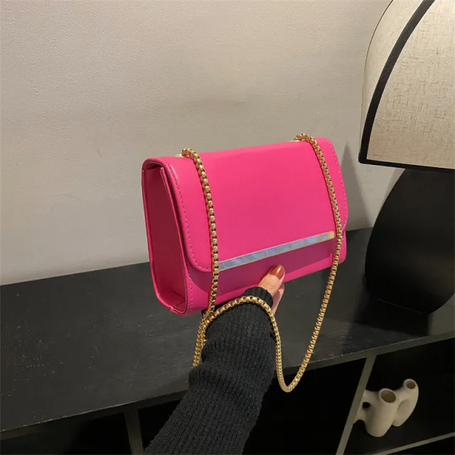Women's Casual Chain Single Shoulder Diagonal Cross Bag Rose - Shop at LoveMi