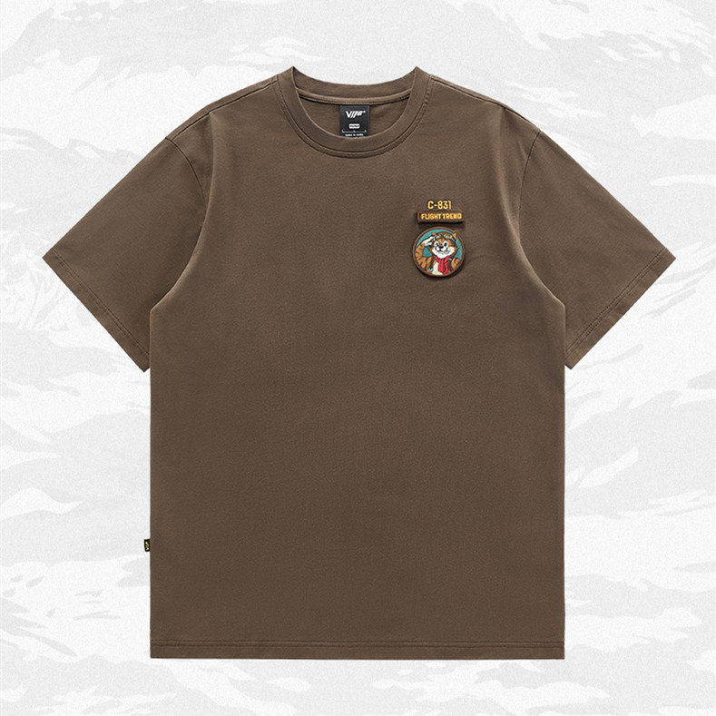 Men's Fashion Vintage Embroidered Short-sleeved T-shirt