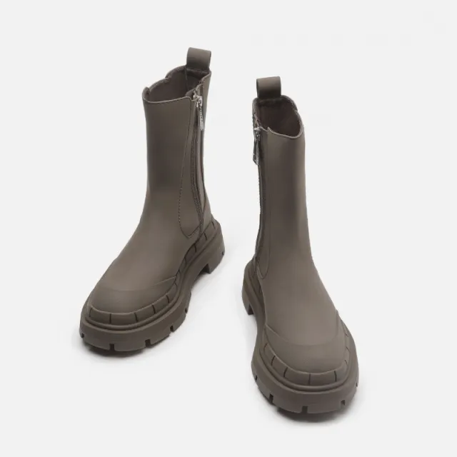 Side Zipper Martin Boots With Thick Soles Are Slim Green - Shop at LoveMi