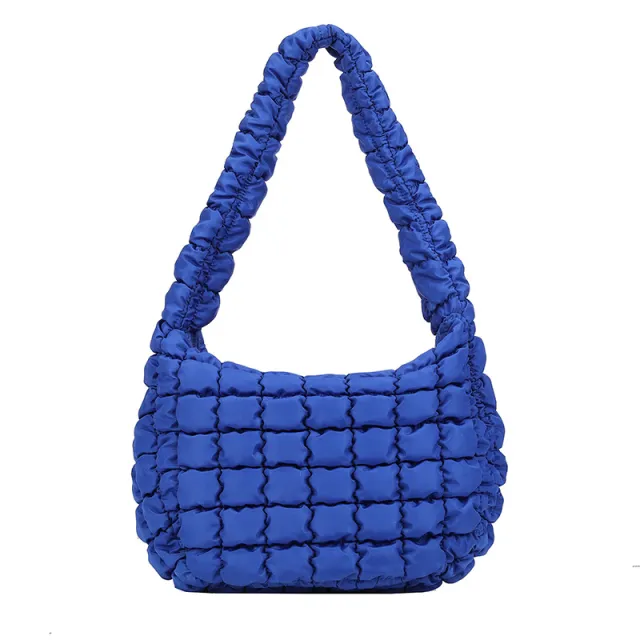 New Korean Ins Style Fashion Pleated Cloud Soft Bag Blue - Shop at LoveMi