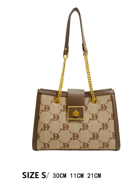 Title 1, Borsa Donna Retro con Tracolla a Catena Ampia C...