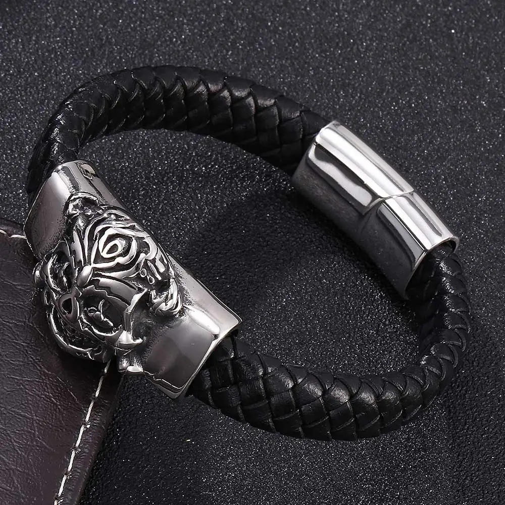 Men's Magnet Buckle Stainless Steel Bracelet