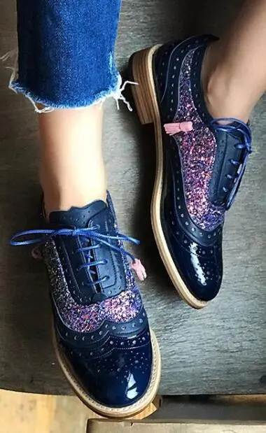Color Matching Burnt out Large Size Loafers Blue - Shop at LoveMi