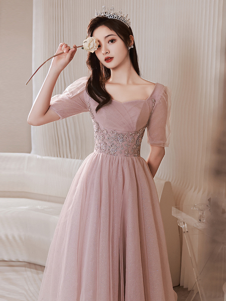 Square-Neck Midi Evening Dress, picture 2 of 5