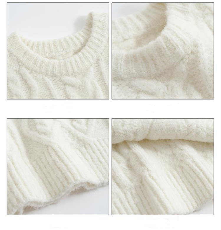 Twist Sweater Retro Lazy Wind Loose And Thicker Temperament