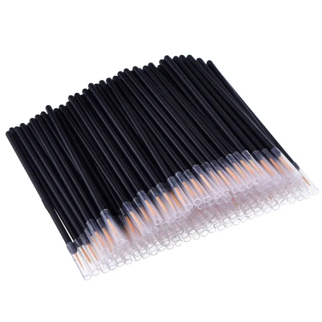 One Hundred Pack Disposable Eyeliner Brushes Ultra Fine Point Applicators, Black Cosmetic Eye Wands For Precise Makeup Application One Hundred - Shop at LoveMi