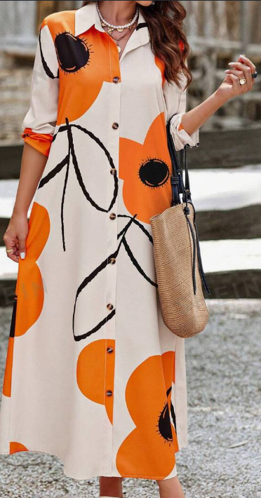 Women's Random Printed Dress - 3