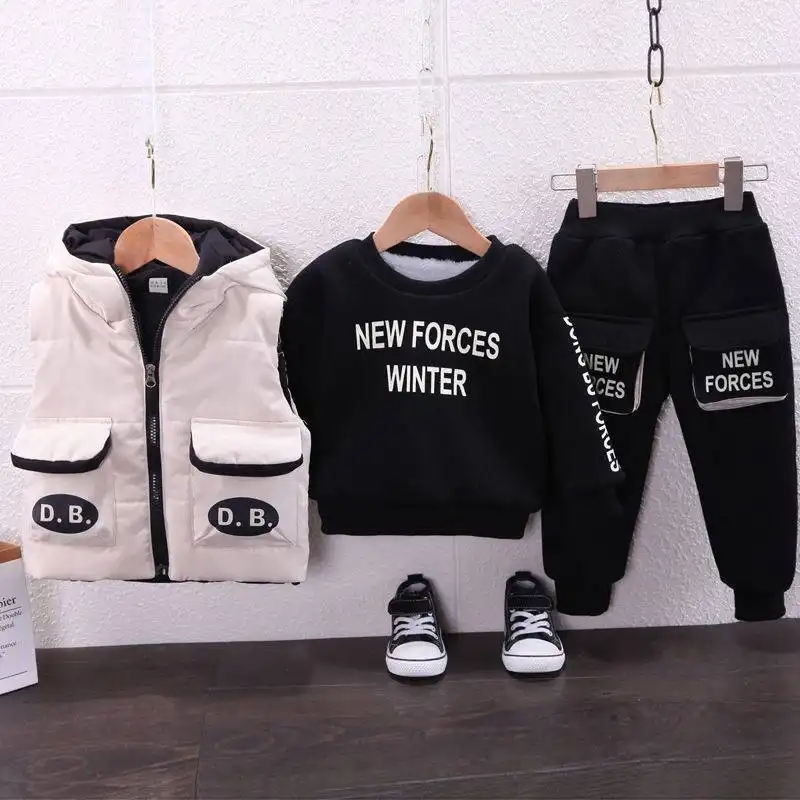 Three-piece Children's Thick Winter Sweater