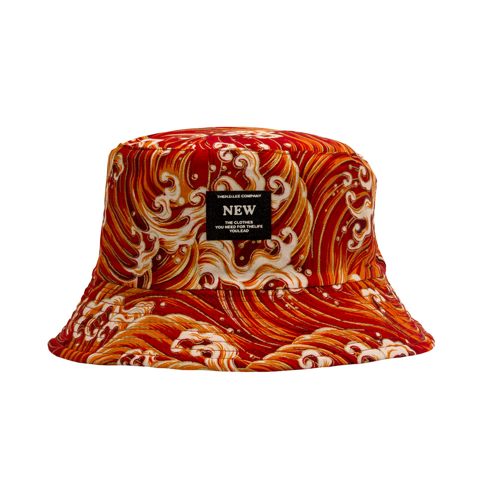 Men's And Women's Matching Wave Pattern Vintage Workwear Style Surf Cap For Outdoor Street Skateboarding Music Festival Daily Wear Casual Sun Hat
